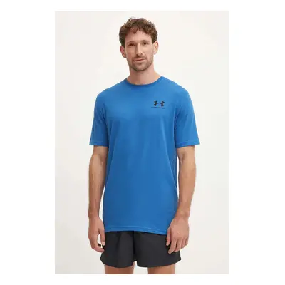 Tričko Under Armour SPORTSTYLE LEFT CHEST tmavomodrá barva, 1326799