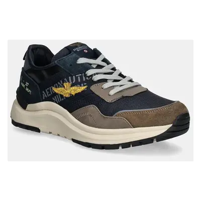 Sneakers boty Aeronautica Militare tmavomodrá barva, SC286CT3377