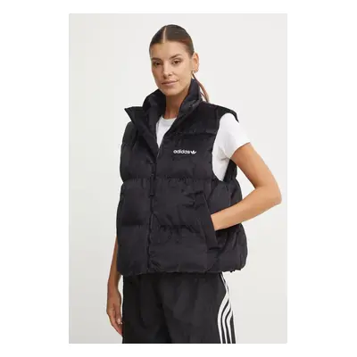 Péřová vesta adidas Originals Velvet Vest černá barva, JE7217