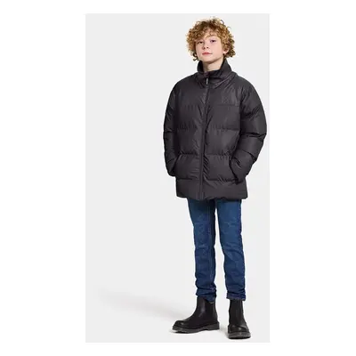 Dětská bunda Didriksons MEGA KIDS JKT černá barva, 505364