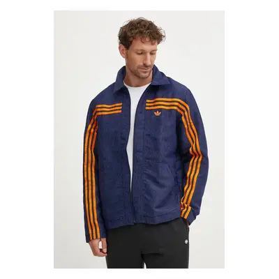 Bunda adidas Originals Club Jacket pánská, tmavomodrá barva, přechodná, JN5959