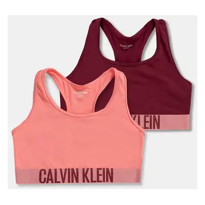 Dětská podprsenka Calvin Klein Underwear 2-pack vínová barva, G80G800700