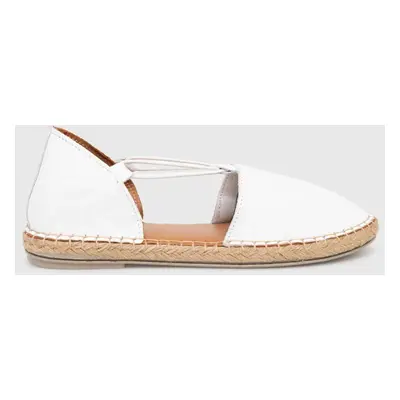 Kožené espadrilky Answear Lab bílá barva