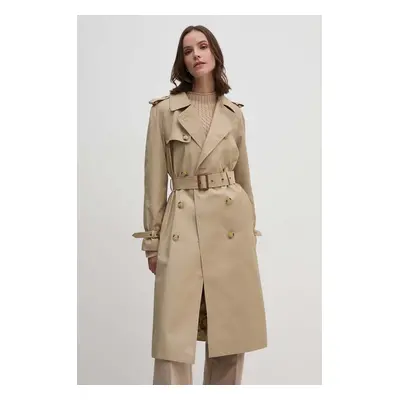 Trench kabát Lauren Ralph Lauren dámský, béžová barva, přechodný, 297951259