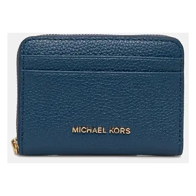 Kožená peněženka MICHAEL Michael Kors modrá barva, 32T4GJ6Z5L