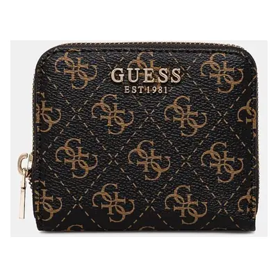 Peněženka Guess LAUREL hnědá barva, SWQE85 00137