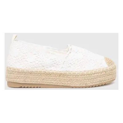 Espadrilky Answear Lab bílá barva, na platformě