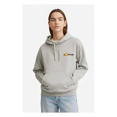 Bavlněná mikina Wood Wood X Garfield Jenn Hoodie Double Trouble 30042401-2424 GREY MELANGE dámsk