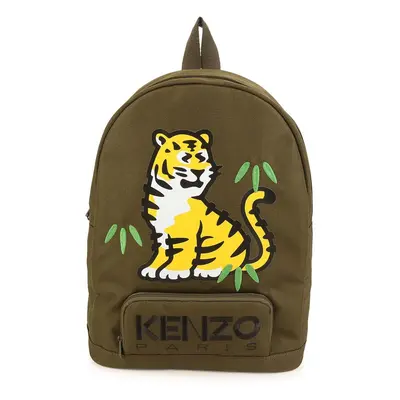 Dětský batoh Kenzo Kids zelená barva, velký, s potiskem