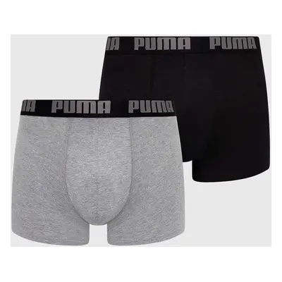 Boxerky Puma 2-pack pánské, šedá barva, 938320