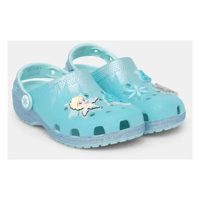 Dětské pantofle Crocs CROCSCLASSIC FROZEN ELSA CLOG tyrkysová barva, 210235