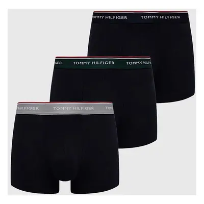 Boxerky Tommy Hilfiger 3-pack pánské, černá barva, UM0UM01642