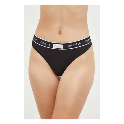 Tanga Tommy Hilfiger černá barva, UW0UW04812