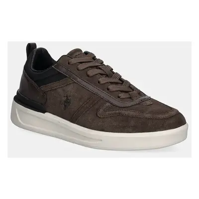 Sneakers boty U.S. Polo Assn. NATE hnědá barva, NATE003M/DSN1