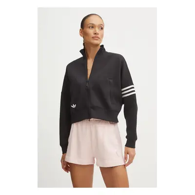 Mikina adidas Originals Neuclassics CL Tracktop dámská, černá barva, s aplikací, IW5601