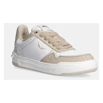 Kožené sneakers boty ZADIG&VOLTAIRE Wings bílá barva, SWSN00523