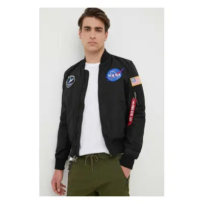 Oboustranná bomber bunda Alpha Industries MA-1TT NASA REVERSIBLE II pánská, černá barva, přechod