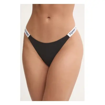 Tanga Tommy Hilfiger černá barva, UW0UW05615