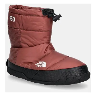 Sněhule The North Face Nuptse Apres Bootie oranžová barva, NF0A5LWC8IM1