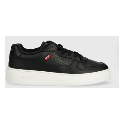 Kožené sneakers boty Levi's Glide černá barva, D7521.0002