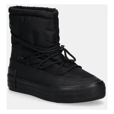 Sněhule Calvin Klein Jeans VULC FLATFORM SNOW BOOT WN černá barva, YW0YW01591