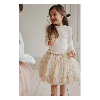 Dětská sukně Konges Sløjd FAIRY BALLOON SKIRT béžová barva, mini, áčková, KS101512