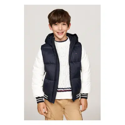 Dětská bunda Tommy Hilfiger tmavomodrá barva, KB0KB09465