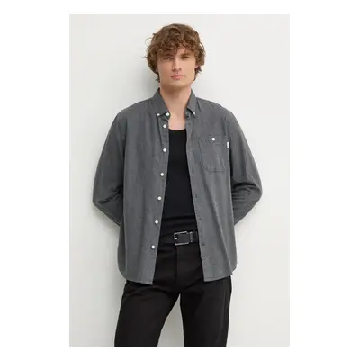 Bavlněná košile Pepe Jeans MIKE šedá barva, regular, s límečkem button-down, PM308719