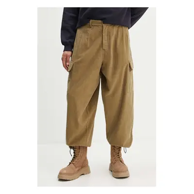 Kalhoty Universal Works Loose Cargo Pant pánské, béžová barva, ve střihu cargo, 29148