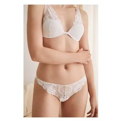 Tanga women'secret FEMININE MICRO bílá barva, 8325189