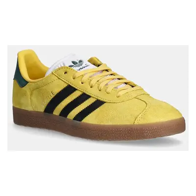 Semišové sneakers boty adidas Originals Gazelle žlutá barva, IH2632