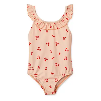 Jednodílné dětské plavky Liewood Kallie Printed Swimsuit červená barva