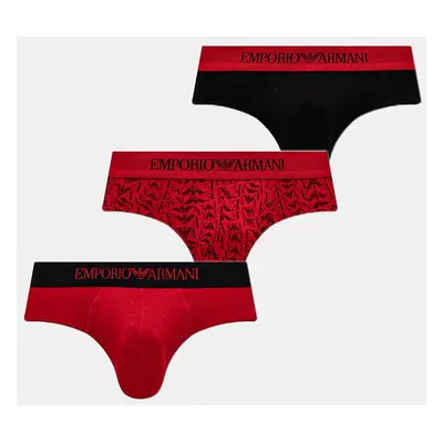 Bavlněné slipy Emporio Armani Underwear červená barva, 111624 4F722