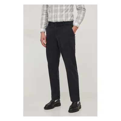 Kalhoty Pepe Jeans REGULAR CHINO pánské, černá barva, jednoduché, PM211643