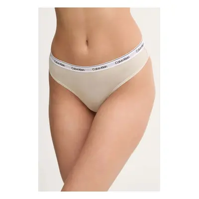 Kalhotky brazilky Calvin Klein Underwear béžová barva, 000QD5246E