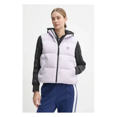 Péřová vesta adidas Originals Regen Down Vest fialová barva, IW8366