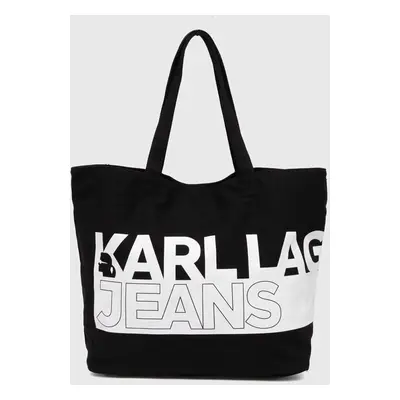 Bavlněná kabelka Karl Lagerfeld Jeans černá barva, 245J3051