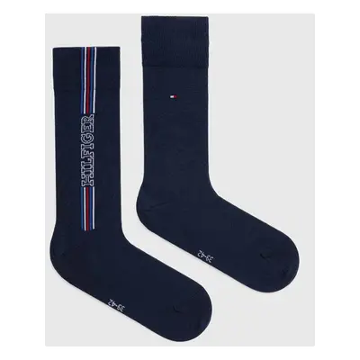 Ponožky Tommy Hilfiger 2-pack pánské, tmavomodrá barva, 701228219