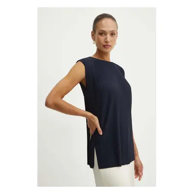 Halenka Max Mara Leisure dámská, tmavomodrá barva, hladká, 2426946037600