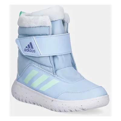 Dětské sněhule adidas Winterplay C modrá barva, IF1717