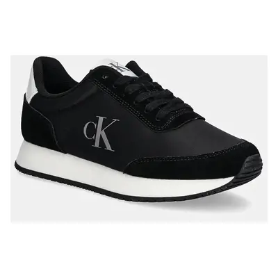 Sneakers boty Calvin Klein Jeans RUNNER LACEUP LOW MG MIX černá barva, YW0YW01615