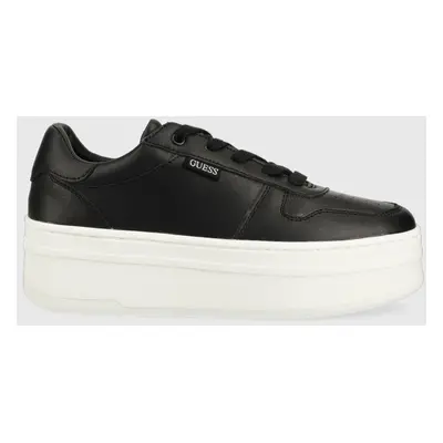 Sneakers boty Guess LIFET černá barva, FL6LIF LEA12