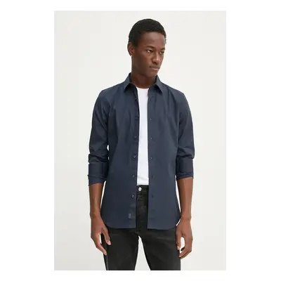 Košile G-Star Raw pánská, modrá barva, slim, s klasickým límcem, D25176-D701