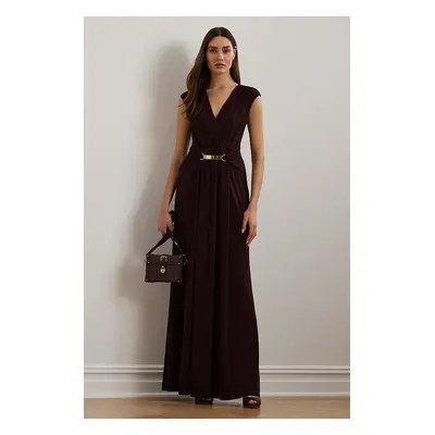 Šaty Lauren Ralph Lauren vínová barva, maxi, 253951570