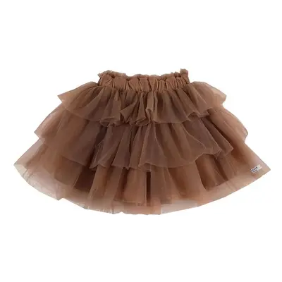 Dětská sukně Donsje Mirre Skirt hnědá barva, mini, áčková, 4087700