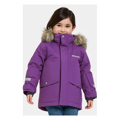 Dětská bunda Didriksons BJÄRVEN KIDS PARKA fialová barva, 505470