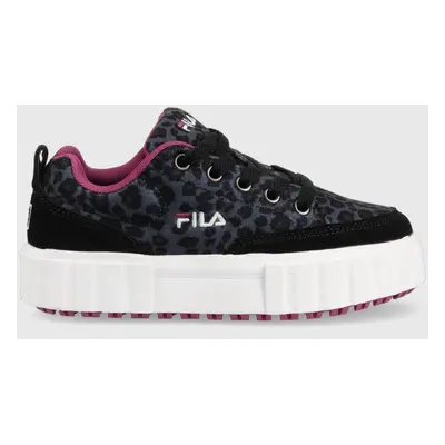 Dětské sneakers boty Fila Sandblast tmavomodrá barva