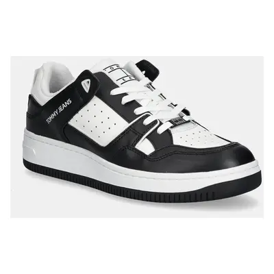 Sneakers boty Tommy Jeans TJM BASKET RETRO CUPSOLE WL černá barva, EM0EM01464