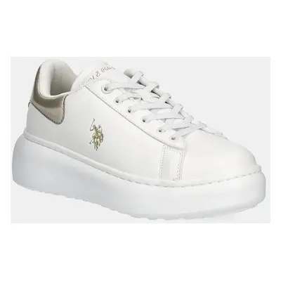 Dětské sneakers boty U.S. Polo Assn. MEGHAN003K/DY1 bílá barva, MEGHAN003