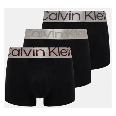 Boxerky Calvin Klein Underwear 3-pack pánské, černá barva